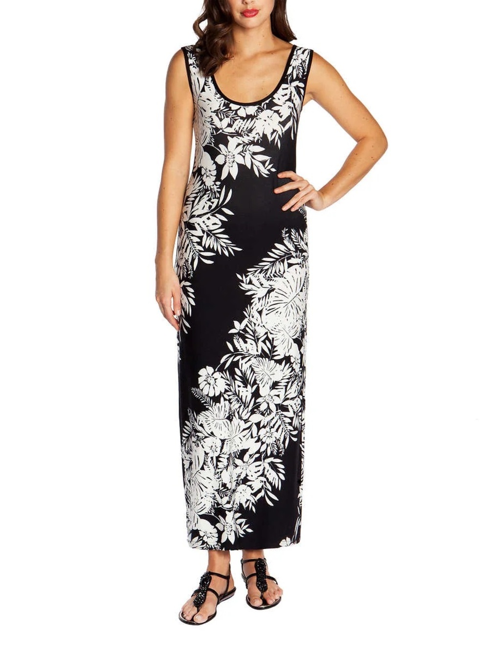 Mario Serrani Italy Tropical Sleeveless Maxi Dress